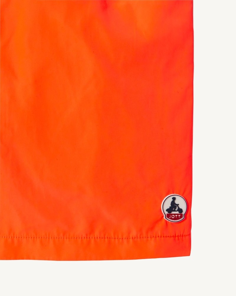 JOTT Biarritz Neon Miesten Swim Shorts Oranssi Sitruuna Raidallinen | YDX-3844