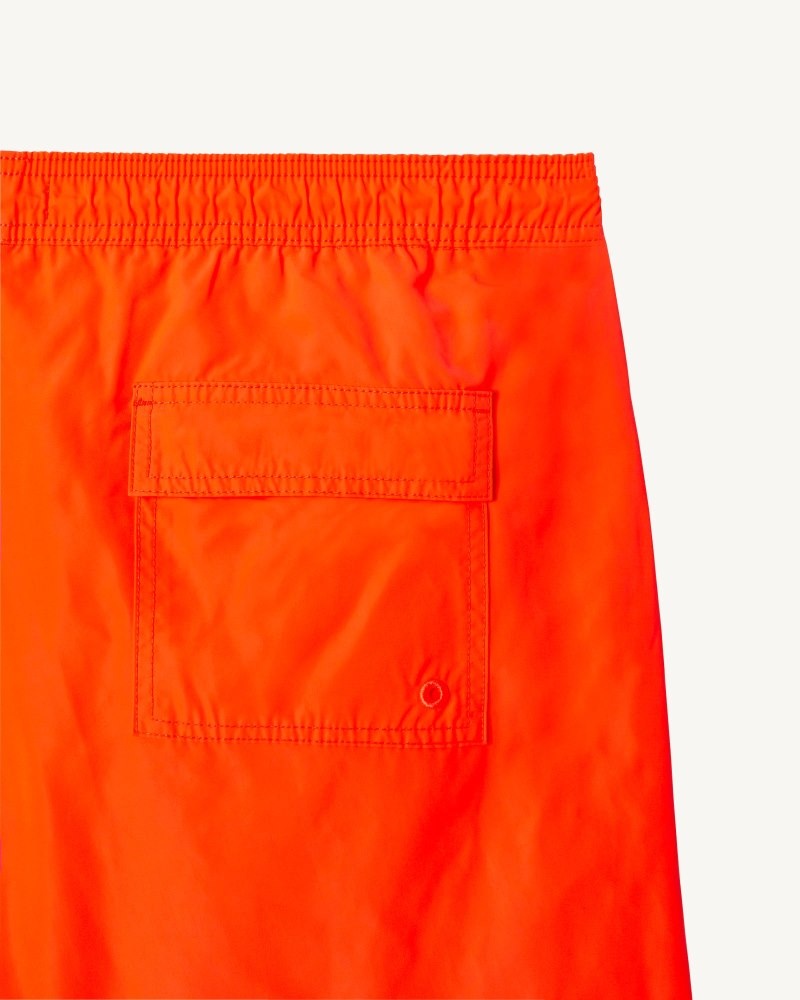 JOTT Biarritz Neon Miesten Swim Shorts Oranssi Sitruuna Raidallinen | YDX-3844