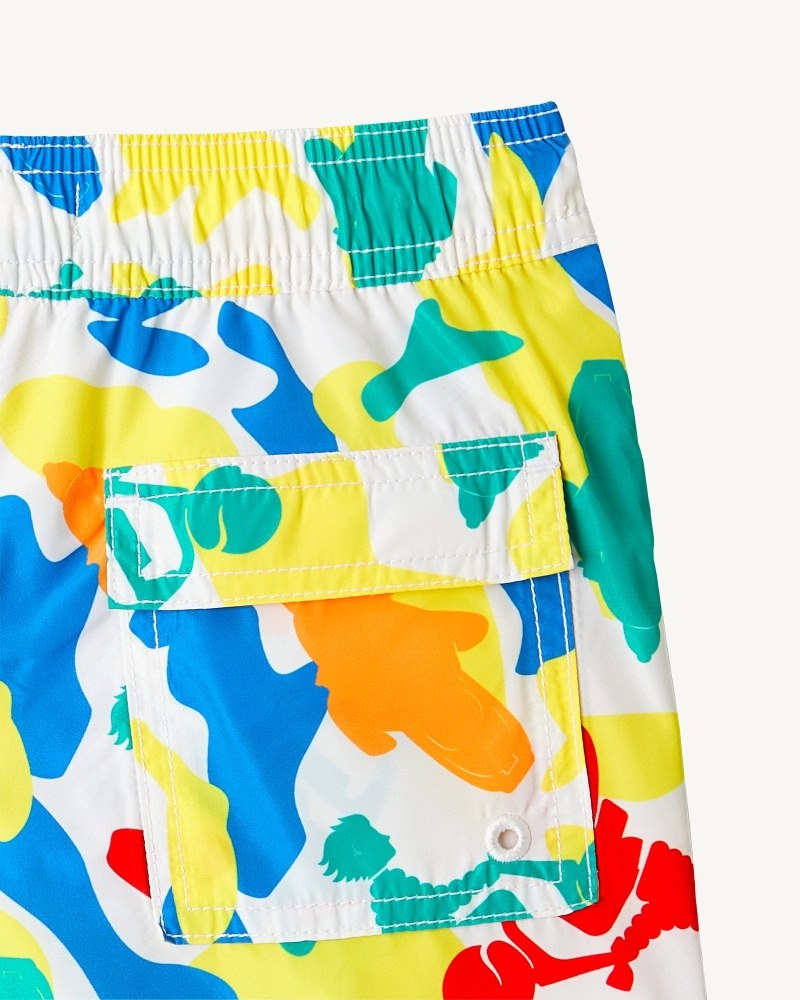 JOTT Cassis Multicolored Camo Lasten Swim Shorts Tummansininen | VYF-4142