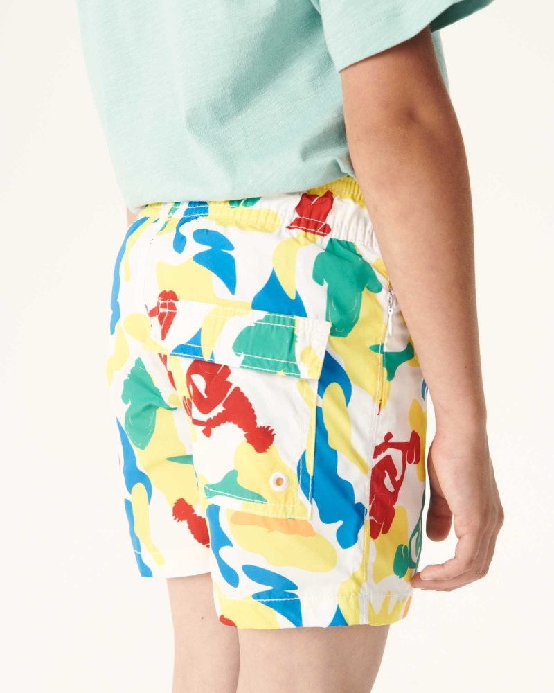 JOTT Cassis Multicolored Camo Lasten Swim Shorts Tummansininen | VYF-4142