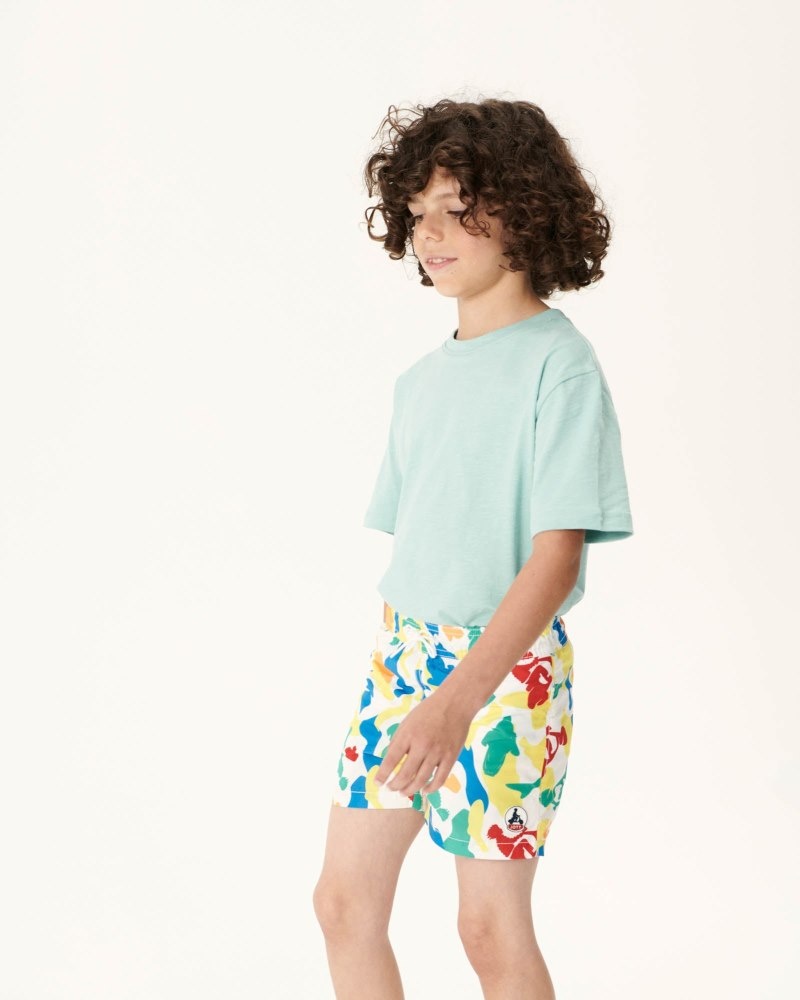 JOTT Cassis Multicolored Camo Lasten Swim Shorts Tummansininen | VYF-4142