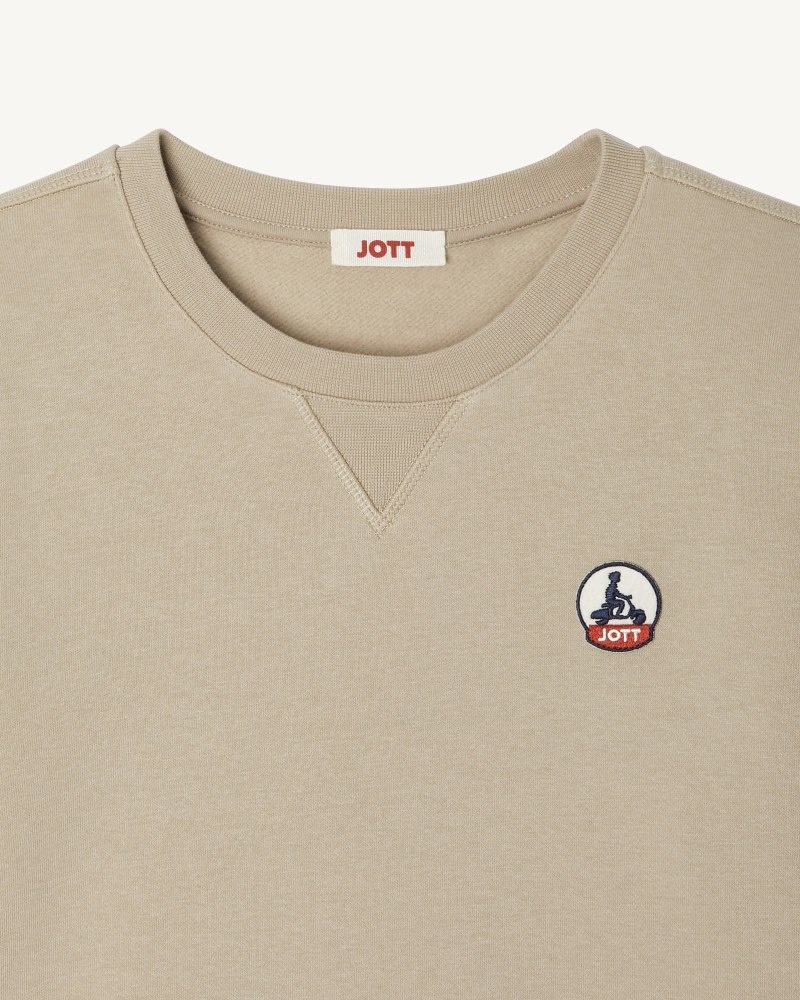 JOTT Elvas Organic Puuvilla Naisten Puserot Beige | NDS-5132