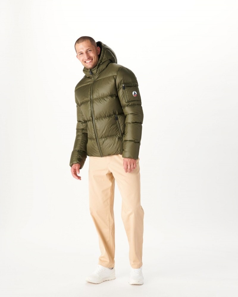 JOTT Extreme Cold Java Hupullinen Miesten Untuvatakki Oliivinvihreä | VXB-2776