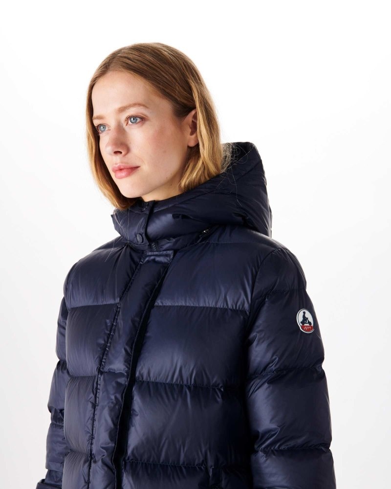 JOTT Karachi Grand Cold Long Hupullinen Naisten Untuvatakki Laivastonsininen | IWN-4708