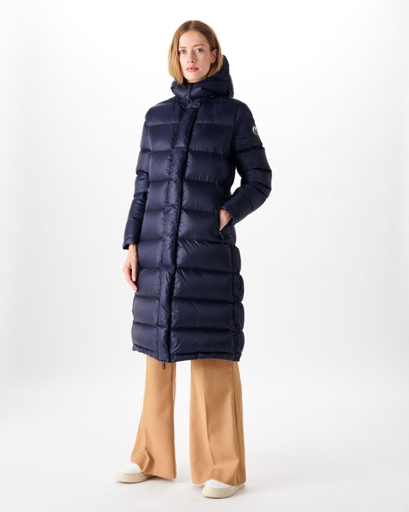 JOTT Karachi Grand Cold Long Hupullinen Naisten Untuvatakki Laivastonsininen | IWN-4708