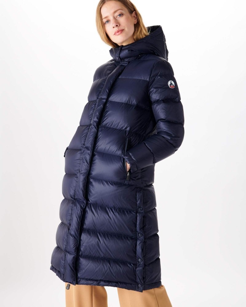 JOTT Karachi Grand Cold Long Hupullinen Naisten Untuvatakki Laivastonsininen | IWN-4708