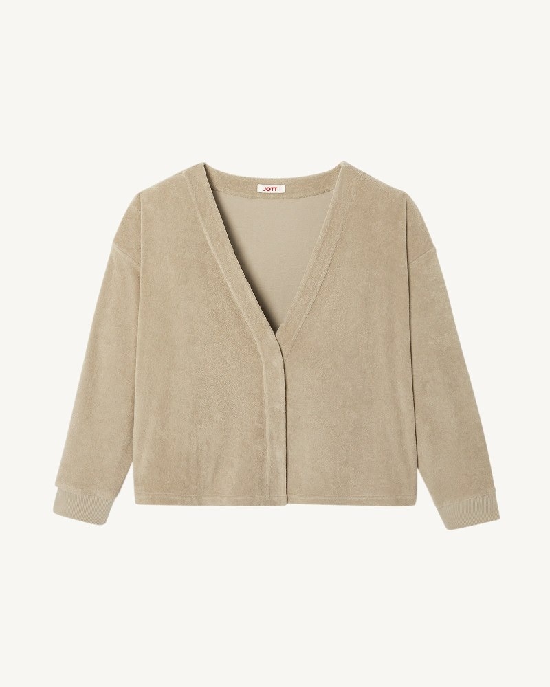 JOTT Pamplona Long Sleeve Naisten Neuletakki Beige | FUL-0817
