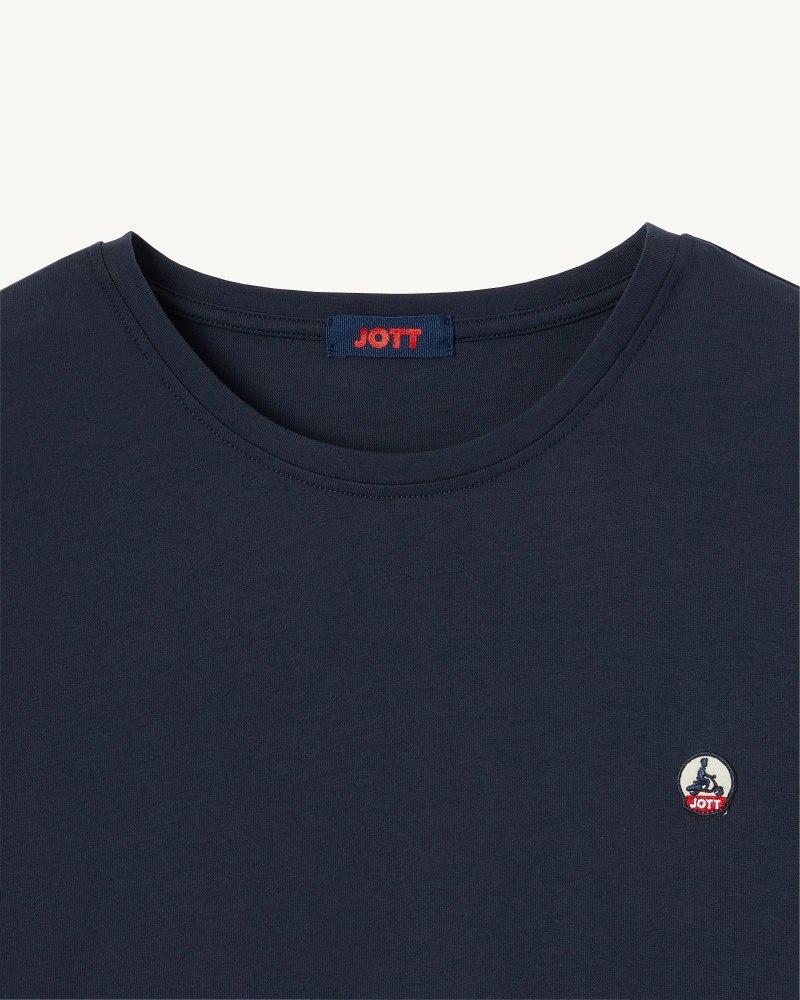 JOTT Pietro Organic Puuvilla Miesten T Paidat Laivastonsininen | JQV-8929