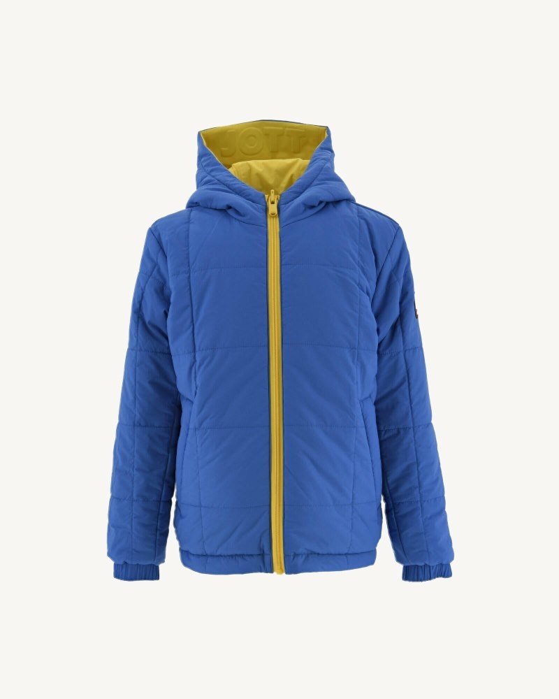 JOTT Rosso Reversible Ultralight Hupullinen Lasten Untuvatakki Sitruuna Sininen | WQH-4889