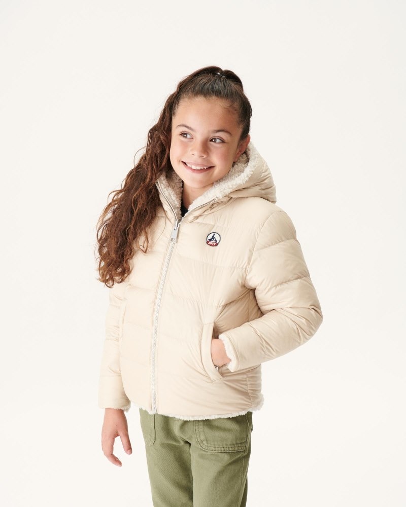 JOTT Vali Grand Cold Reversible Hupullinen Lasten Untuvatakki Beige | RTB-7396