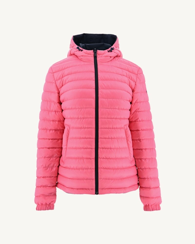 JOTT Vienne Reversible Hupullinen Naisten Untuvatakki Laivastonsininen Pinkki | TGX-5730