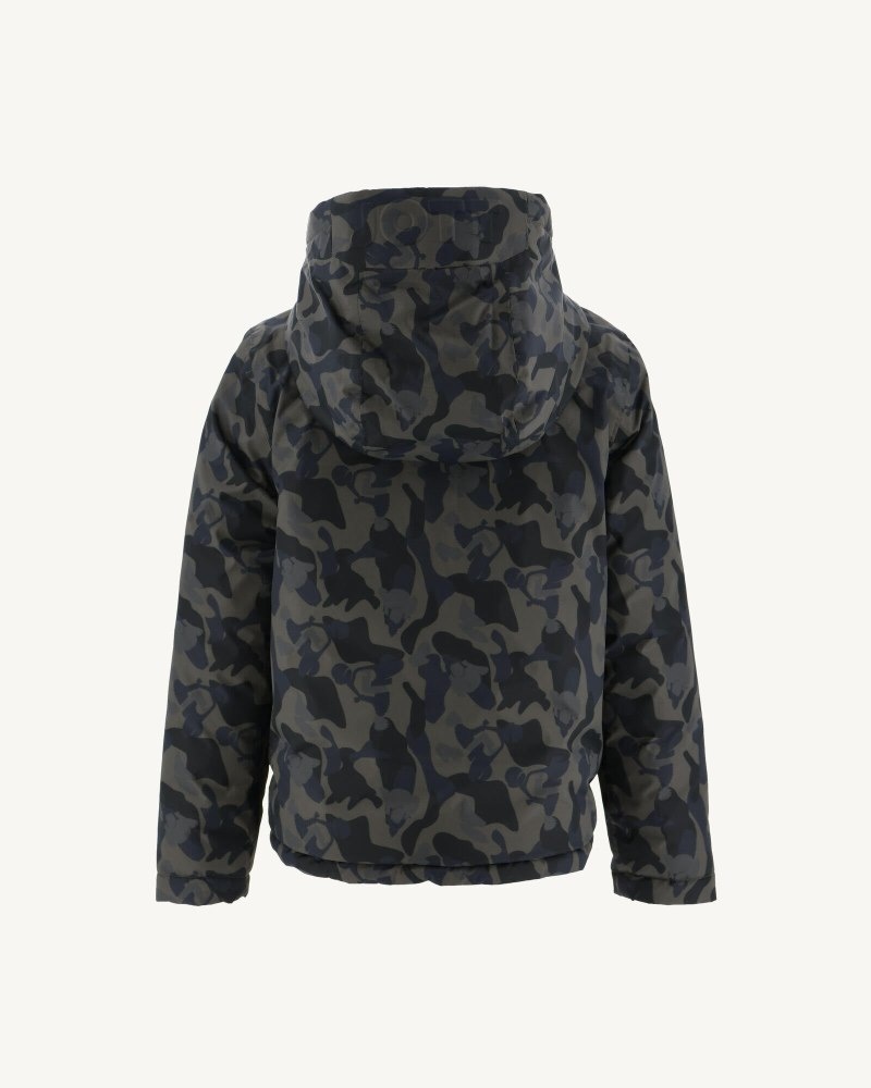 JOTT Zurich Reversible Hupullinen Lasten Kevytuntuvatakki Camo Mustat | RNB-5042
